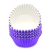 Mombake Standard Purple Foil Cupcake Cases Liners Muffin Baking Cups