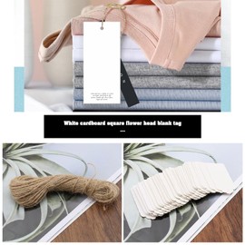 Pack of 100 White Tags Gift Tags 4 x 2 cm Gift Tags