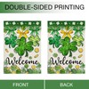 Hzppyz Welcome St. Patrick's Day Garden Flag Double Sided, Shamrock