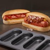 Yomvzake Hot Dot Bun Pan Set of 2, Perforated Carbon