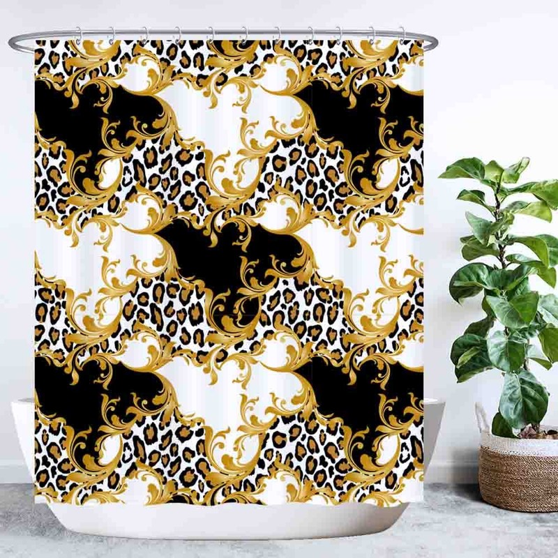 Ulticool Shower Curtain - Panther Leopard Chic - 180 x