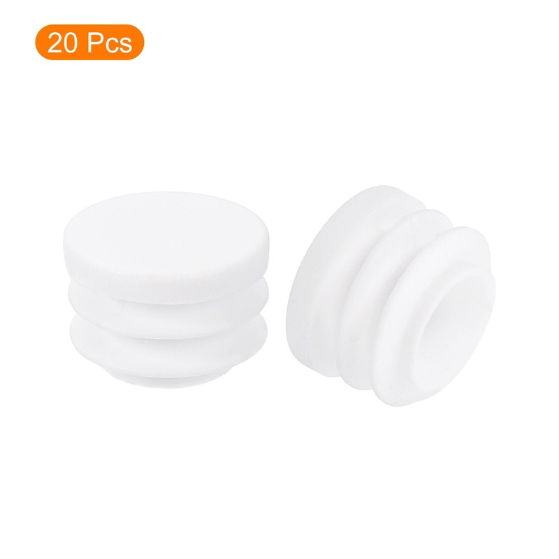 QUARKZMAN 20pcs Round Plastic Plugs Pipe End Caps 18mm (0.71")