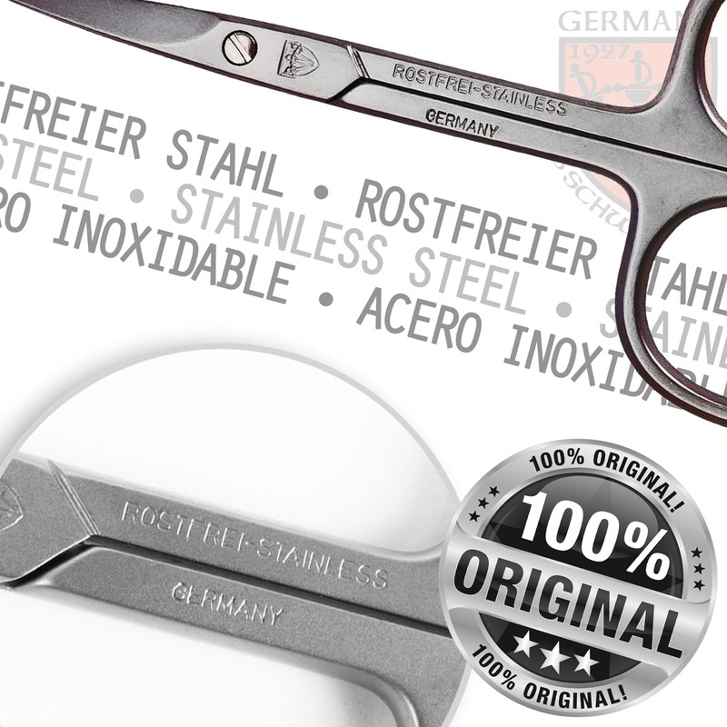 Drei Schwerter Cuticle Scissors, Curved, for Precise Removal of Skin