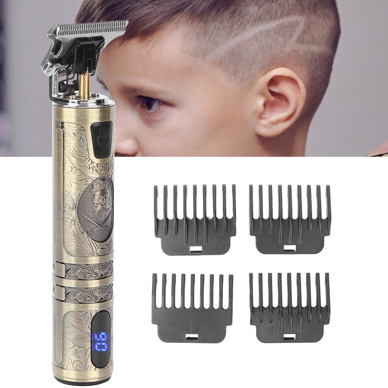 Electric Hair Trimmer Clipper USB Portable Professional Retro Hair Cutting