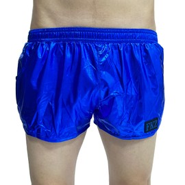 TAIKMD Calzoncillos bóxer metálico brillante para hombre, cintura elástica, pantalones calientes, ropa interior, traje de baño, ropa interior, ropa interior, traje de baño, Azul / Patchwork, X-Large