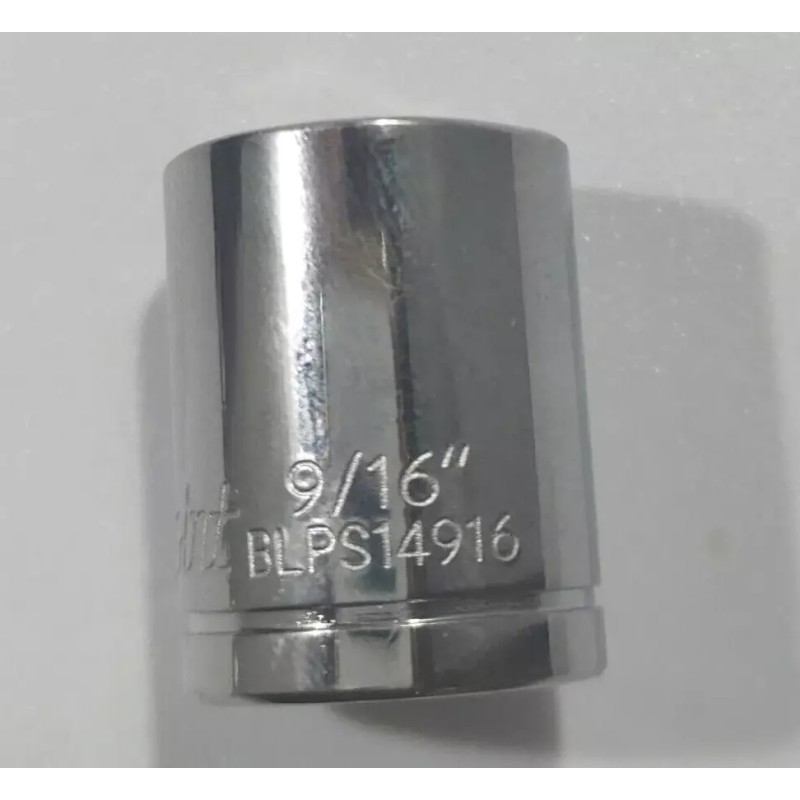 Blue Point BLPS14916, 1/4" Drive, 9/16" Socket, Shallow, 6 Point.