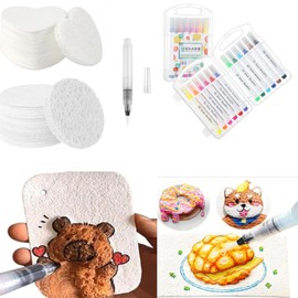 Magic Puffy Paint, Foam Texture Painting Paper for Crafts, 20PCS Painting Canvas, White Cellulose Cards, Texture Blank Painting Paper, DIY 3D Art Drawing Paper