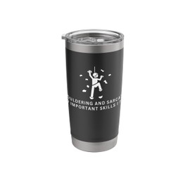 Bouldering and Sarcasm Funny Wall Climbing Stainless Steel Insulated Tumbler