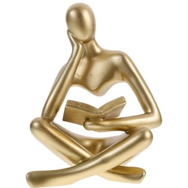 LIFKOME Abstract Thinker Sculpture, Meditation Yoga Statue Modern Home Decor for Living Room Dining Room Office Centerpiece