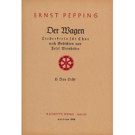 Der Wagen: Liederkreis aus "O Mensch, gib acht". mixed choir (SATB).