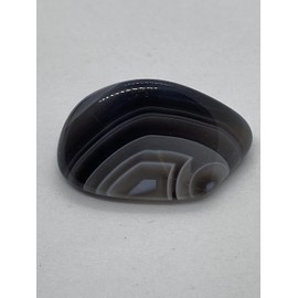 Grey Banded Agate Medium Crystal Tumbled Stone - 1 PC