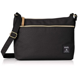 Anello Grande GT-C3362 CLP Classic Heathered Poly Mini Shoulder Bag, Black