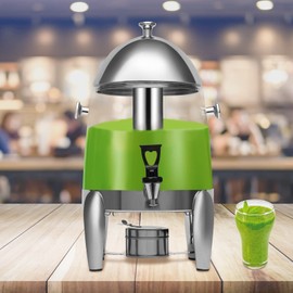 Hot Beverage Dispenser, 3.2 Gallon Stainless Steel & PC Insulated Beverage Dispenser with Refrigeration Tube and Stand-2 Heating Way (Electric & Alcohol Heating)