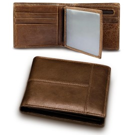 Cartera Para Hombre,Billetera Hombre De Piel,Tarjeteros Monedero Con Rfid Bloquea,16 Ranuras Para Tarjetas,Mens Wallet Minimalista Plegable Con Ventana De Identificación Y Bolsillo Para Monedas