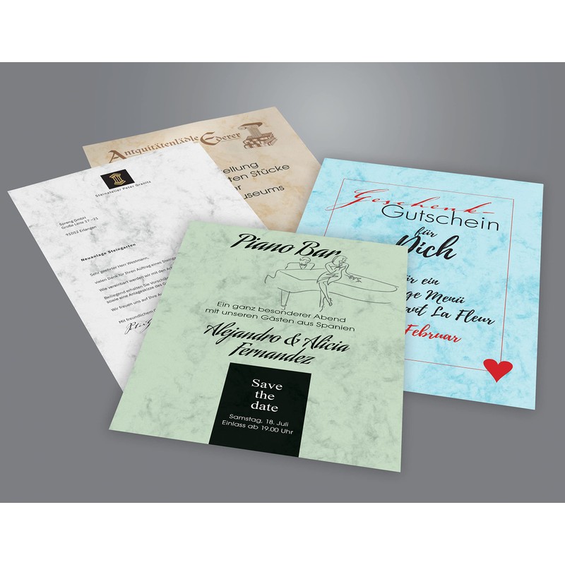 Sigel DP263 Marbled Writing Paper A4 pastel green, 90 gsm