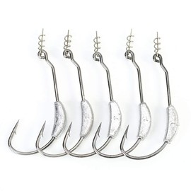 Ganchos de pesca VGEBY1, 26 unidades con gancho de pesca con resorte de plomo y caja para accesorios de pesca