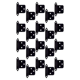 Design House 189670-MB Overlay Hinges for Kitchen Cabinets 20-Pack Matte Black