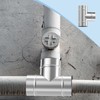 100 mm T-shape duct connection made of stainless steel, 3-way