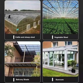 bujnie Clear Roof Sheet, Roofing Carport Cold Frame Waterproof 0.8mm Polycarbonate Greenhouse Sheets for Garages, Canopy, Customizable (1x5m/3.28x16.4ft)