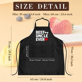 QONCV Uncle Fathers Day Gift, Uncle Gifts Bbq Kitchen Cooking Chef Apron Fathers Day Birthday Christmas Valentines Day Presents Ideas from Nephew