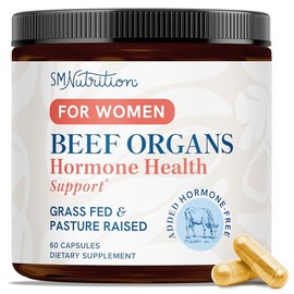 Beef Organ Supplement for Women | Uterus, Ovary, Liver, Spleen, Kidney & Heart | Superfood for Hormone Health & Energy Support | 100% Grass Fed & Pasture Raised Beef Organs for Women | 60 Ct