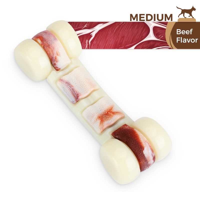 Tikaton Hammerbone Durable Dog Chew Toy for Aggressive Chewers, Beef