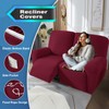 JIVINER 4 Pieces Recliner Loveseat Covers Stretch Recliner Sofa Slipcover