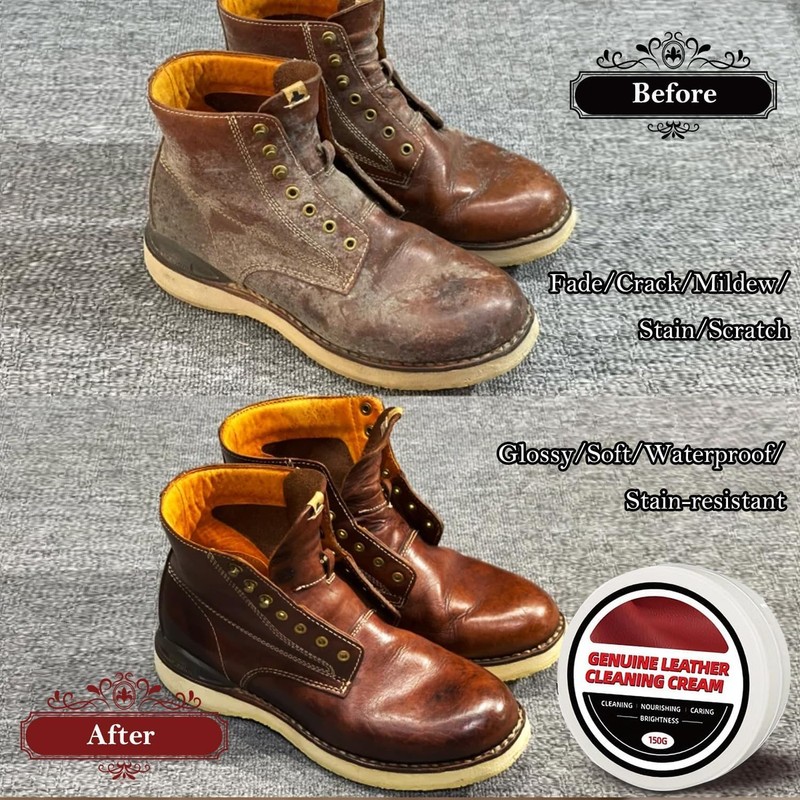 sartyee Leather Cleaner and Conditioner, Cleaning & Recoloring Cream for