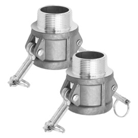 ZUDKSUY 2Pcs 1-1/2 Inch Polypropylene Camlock Coupling Kit (Type A), Female Coupler with Hose End and Internal Camlock Gasket, Suitable for Industrial Chemical Pipelines