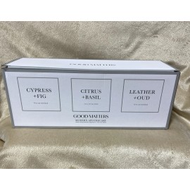 GOOD MATTERS Scented Luxury Candles, Modern Apothecary Gift Set (3 candles)
