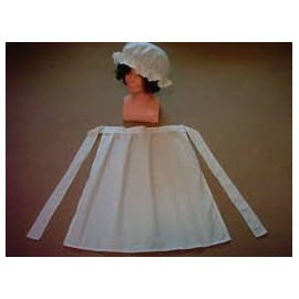 janes GIRLS JUINOR WHITE WAITRESS APRON PINNY MOP HAT VICTORIAN EDWARDIAN