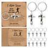 Quelay 24 Sets Cross Keychain with Greeting Cards for Men