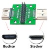 PENGLIN 2PCS HDMI Connector with Test PCB Board,2.54 Pitch 19