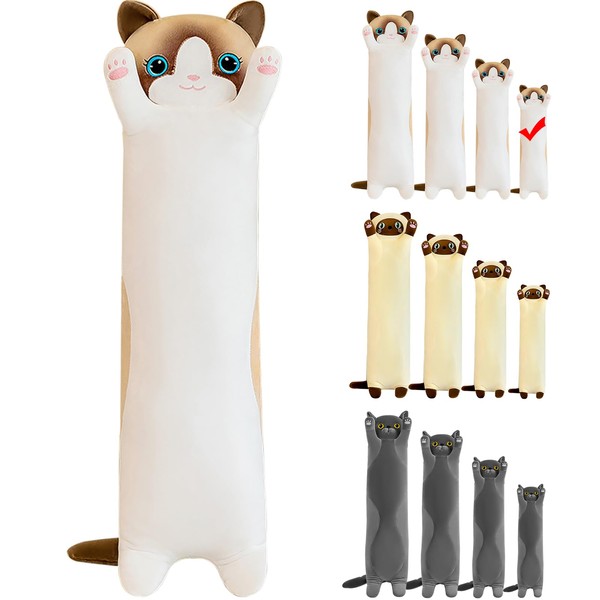Mikytoper Cute Cat Plush Pillow - Long Cat Plush Stuffed