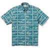 Reyn Spooner Men’s Lifeguards California Hawaiian Aloha Shirt, Balsam, M