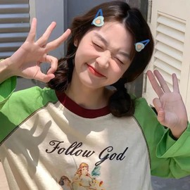 Hair Clips Hair Ornaments Little Bear Hairpins Cute Hairpins Girls Kids Hair Clips Arrangement Pins Bangs Hair Clips (2pcs) (Blue)