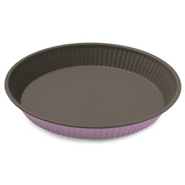 Guardini, Stampo crostata Ø 28 cm, Acciaio con rivestimento antiaderente, Rosa, Made in Italy, Linea Bon Ton