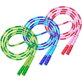 Hirola Cuerda de Saltar con Cuentas, Cuerda de Salto para Ritmo, Cuerda de saltar Portátil, Fitness para Niños, de Nailon Resistente, Longitud Ajustable, Sin Enredos, para Hombres y Mujeres, 9.2 pies