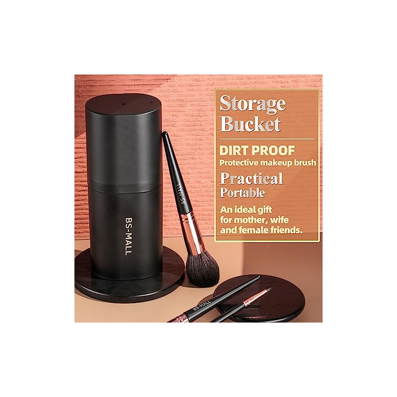 BS-MALL Juego De Brochas De Maquillaje, 18 Uds., Correctores De