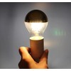 A60 Half Chrome Light Bulb 3 Pack,6 Watts(60W Equivalent)E27 Base