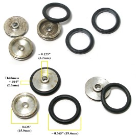 Tradeship 3pr 1960s TRADESHIP Japan 1/24 1/32 Slot Car ALUMINUM FRONT WHEELS 3x16mm Unused