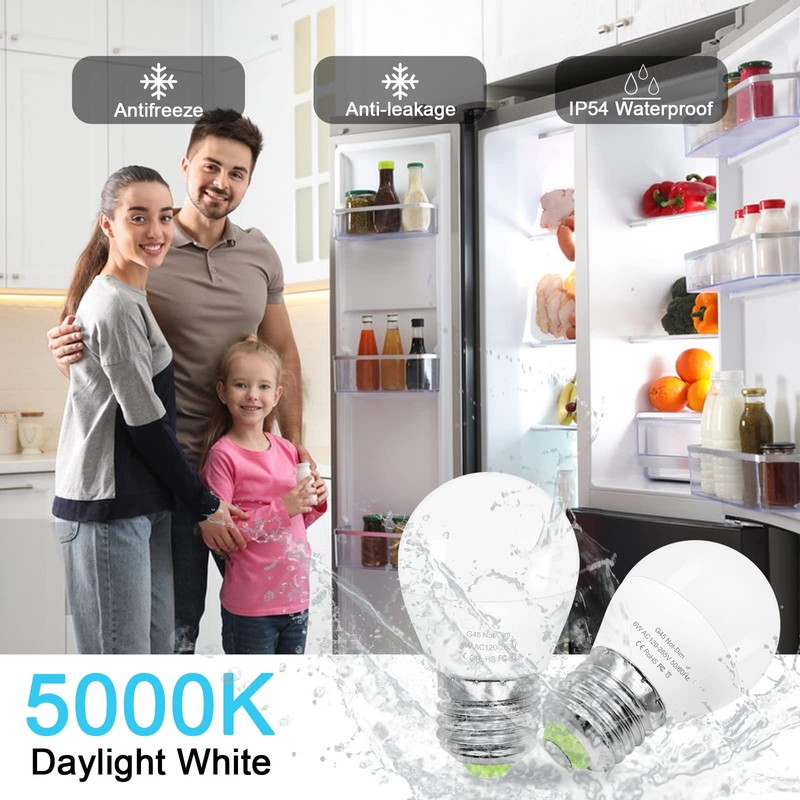 6W E26 Small Globe LED Bulb 60W Equivalent G45/A15 E26
