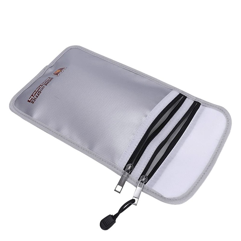 Tiardey Double Layer Erect Fireproof Money & Document Bag,11"x7" Protect