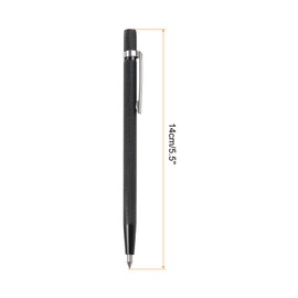 HARFINGTON 2Pcs Tungsten Carbide Tip Scriber with Clip Alloy Etching Pen Carve Engraver Scribe Tools for Metal Glass Ceramics Marble, Black