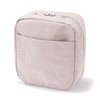 MUJI 84475870 Wrinkle Nylon Wide Open Square Pouch, Pink, Approx.