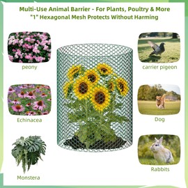 Chicken Wire, Easy to Shape, 15.7 x 95 Inches, Green PVC Coated Lightweight Galvanized Hexagonal Chicken Wire mesh, Floral Chicken Wire for Craft, Poultry, Garden