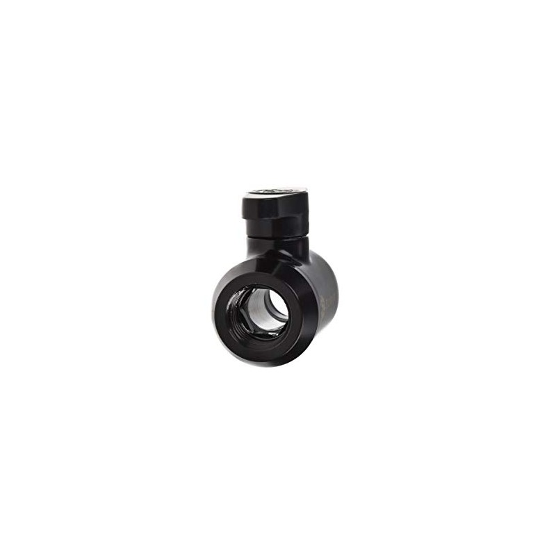 Bitspower G1/4" Mini Valve with Black Handle, Matte Black, Body