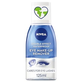 NIVEA Double Effect Démaquillant pour les yeux (4.2 fl oz), use quotidien nettoyant visage pour le maquillage et le mascara à l'extrait de bleuet et à la biotine