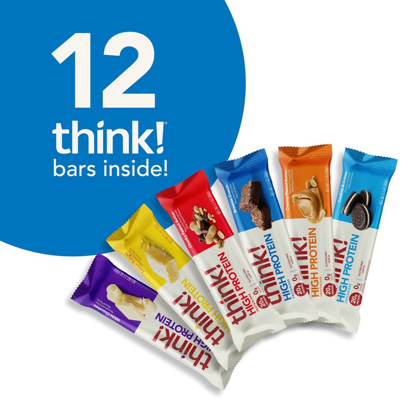 think! Protein Bars, High Protein Snacks, Gluten Free, Kosher Friendly,