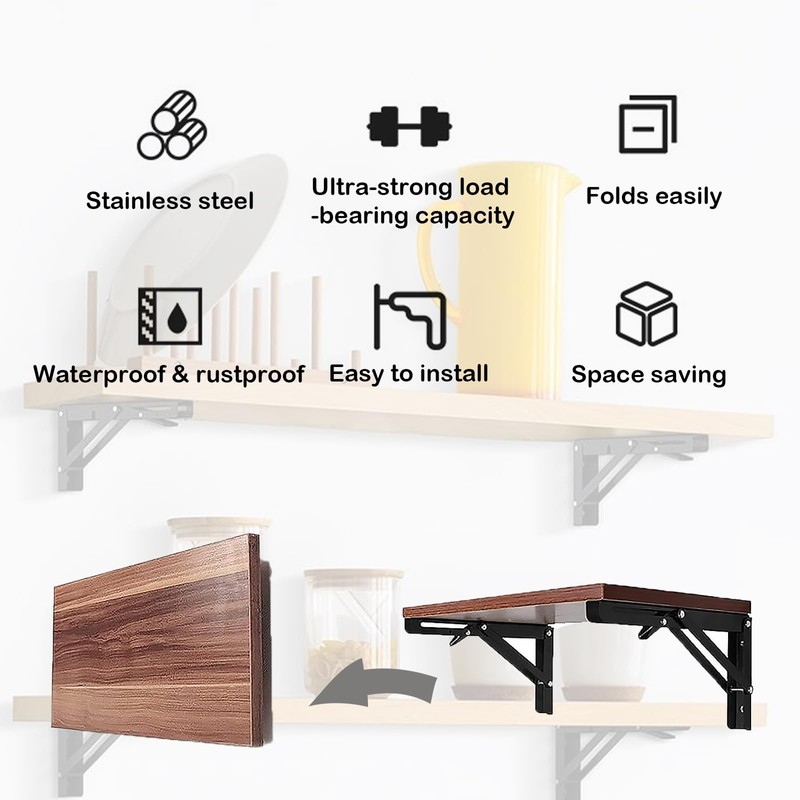 Vebetter Folding Console 300 mm, Pack of 2 Folding Console